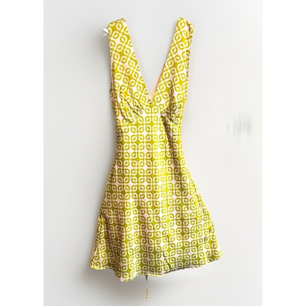 Peppermayo Yellow Patterned Mini Dress